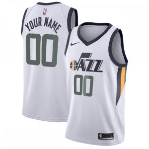 Utah Jazz Nike Swingman Custom Jersey Association Edition White High - quality