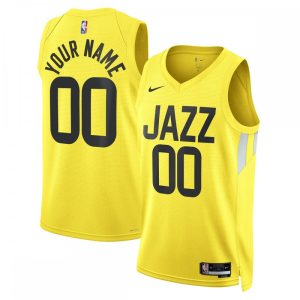 Utah Jazz Nike Unisex 2022/23 Splendid Swingman Custom Jersey Gold Icon Edition