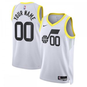 Utah Jazz Nike Unisex Enchanting 2022/23 Swingman Custom Jersey White Association Edition