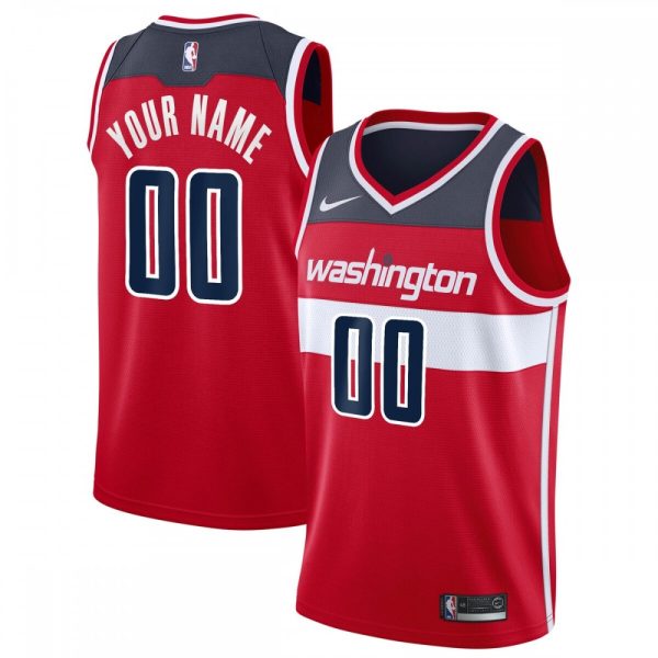 Washington Wizards Nike Glamorous Custom Swingman Jersey Icon Edition Red