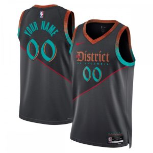 Washington Wizards Nike Unisex Dashing 2023/24 Custom Swingman Jersey Black City Edition