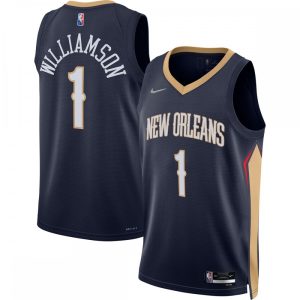 Zion Williamson New Orleans Pelicans Nike 2021/22 Diamond Swingman Jersey Icon Terrific Edition Navy